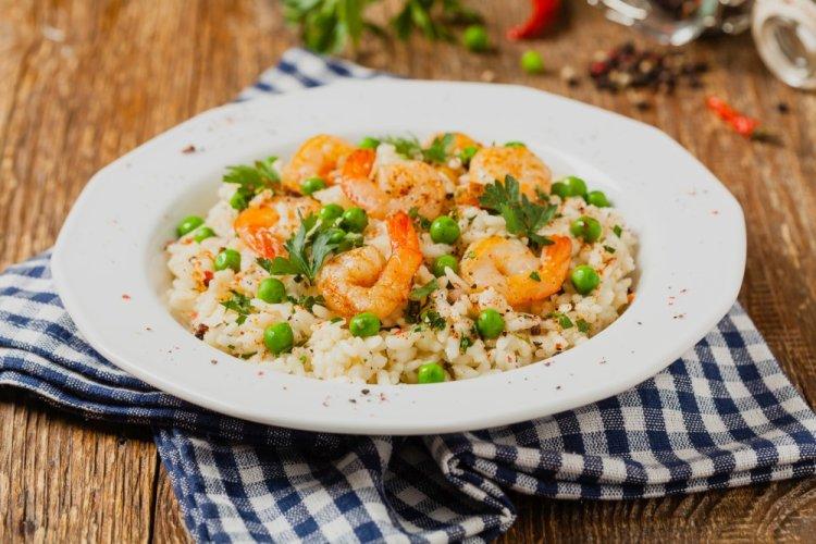 Risotto with Shrimp and Green Peas