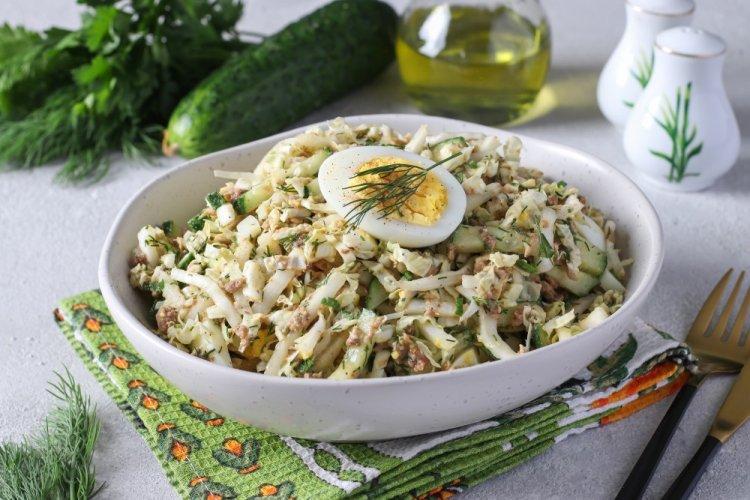 Tuna, Chinese Cabbage, and Cucumber Salad