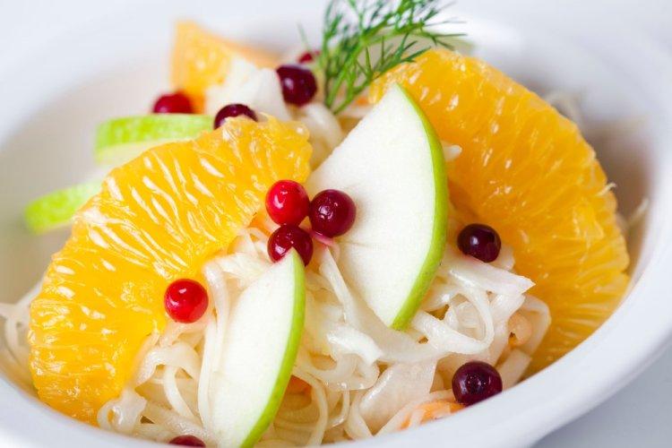 Cabbage, Orange, and Apple Salad