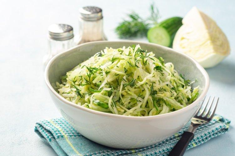 Cabbage, Cucumber, and Apple Salad