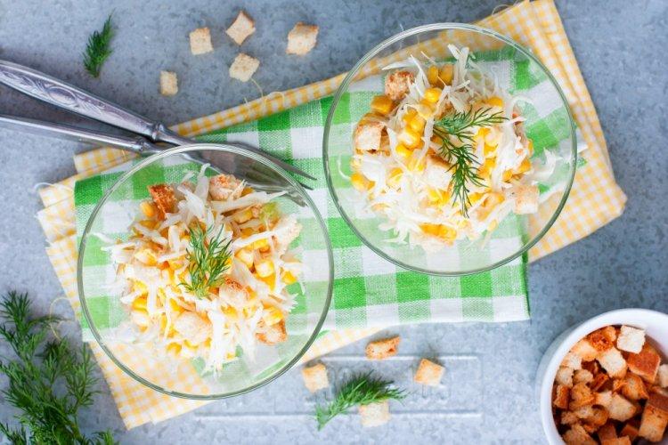 Cabbage, Apple, and Corn Salad