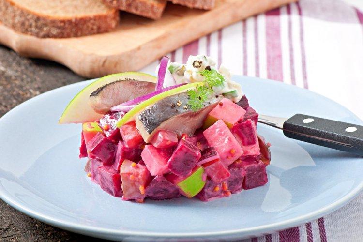 Herring, Beet, and Apple Salad