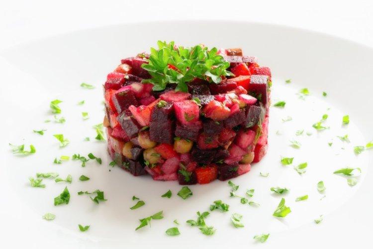 Beet, Apple, and Canned Pea Salad