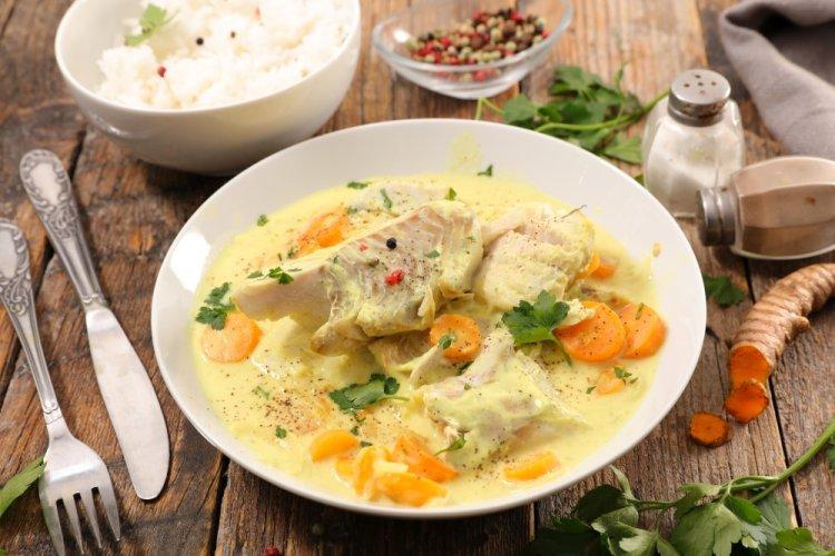 Braised Pollock in Cream