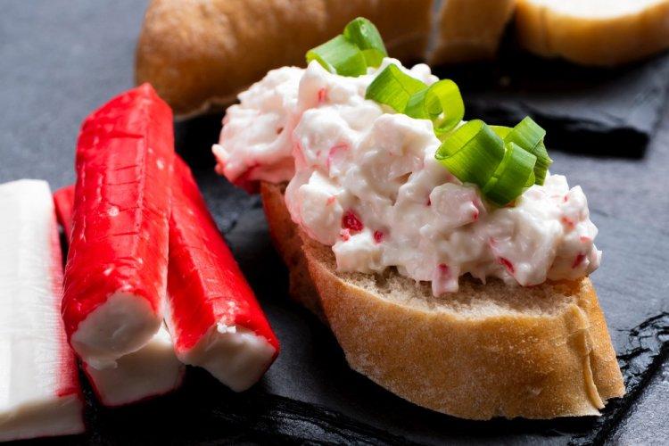 Sandwiches with Crab Sticks and Processed Cheese