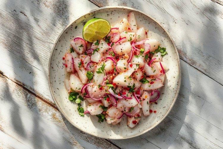 White Fish Ceviche with Lime