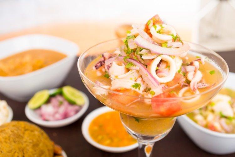 Calamari Ceviche with Cucumber