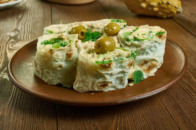 Relleno de hígado de bacalao y pepino