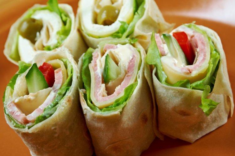 Con jamón y verduras