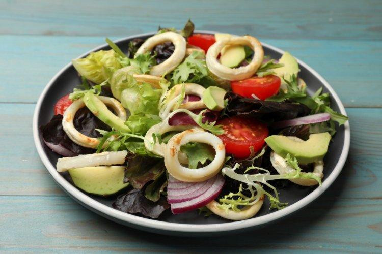 Healthy Avocado and Squid Salad