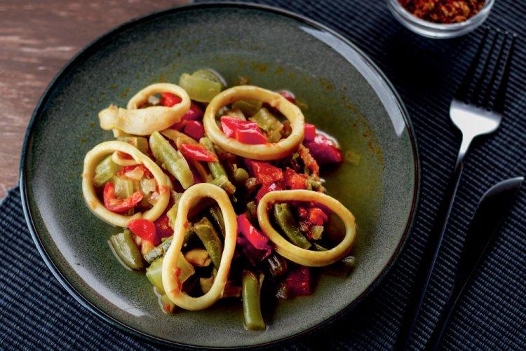 Healthy Squid and Green Bean Salad