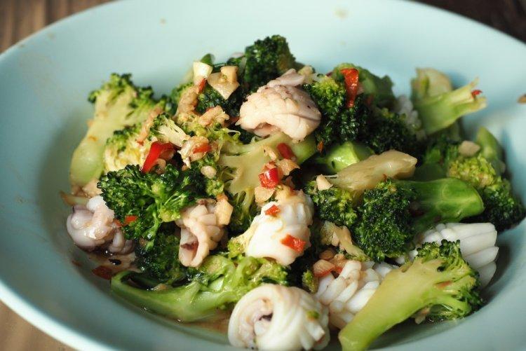 Healthy Broccoli and Squid Salad