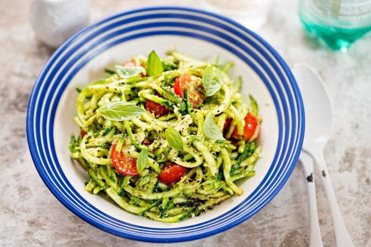 Pesto and Roasted Vegetable Sauce for Spaghetti