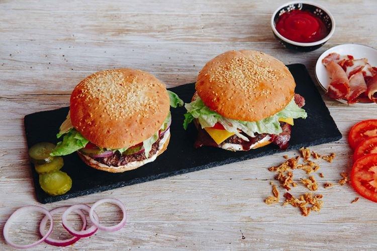 Burger with Homemade Bun - Recipe for Making at Home