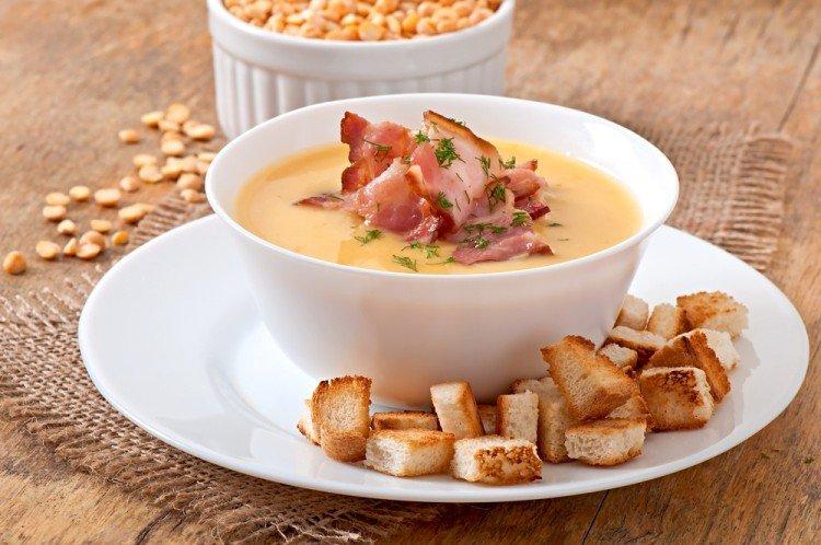 Creamy Pea Soup with Bacon - Recipes