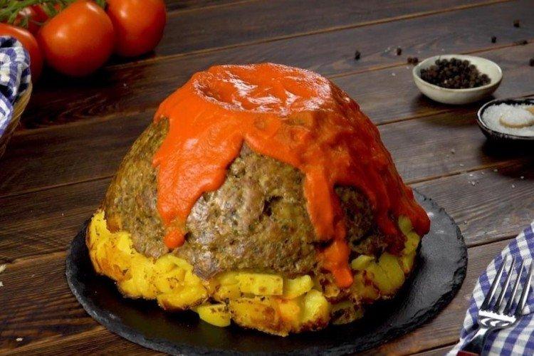 Volcán delicioso - Recetas de platos calientes para cumpleaños