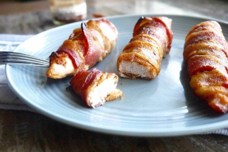 Pollo envuelto en tocino - Recetas de platos calientes para cumpleaños