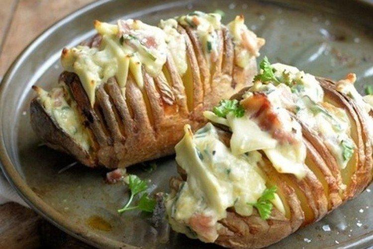 Abanico de patatas - Recetas de platos calientes para cumpleaños