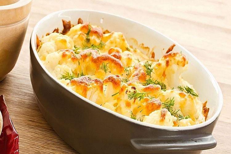 Coliflor asada con champiñones - Recetas de platos calientes para Año Nuevo 2021