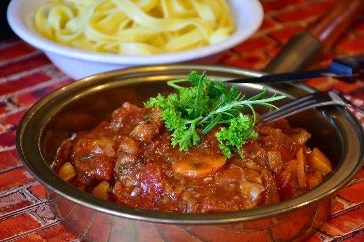Hot Meat Dish with Spaghetti - Hot Dishes for the Holiday Table Recipes