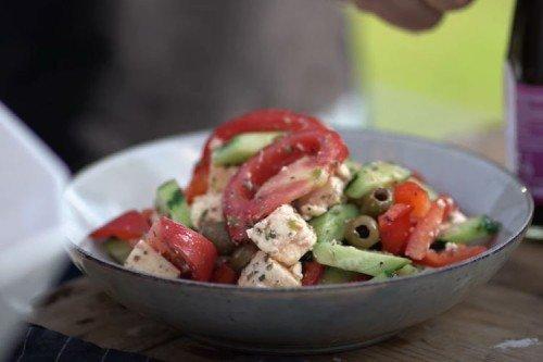 Greek Salad with Bryndza - Step-by-Step Recipe