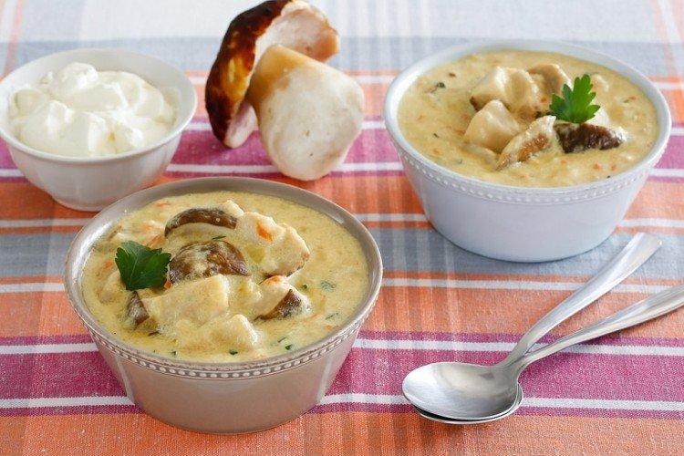 Sopa de boletus en olla de cocción lenta - recetas