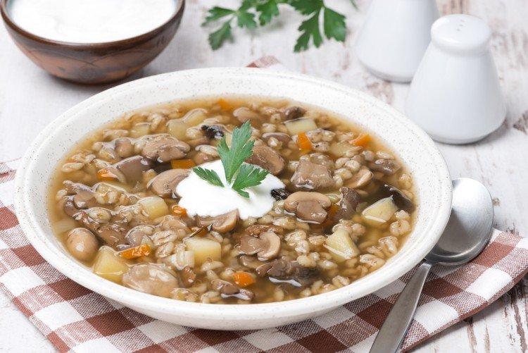 Mushroom Soup with Pearl Barley - Recipes