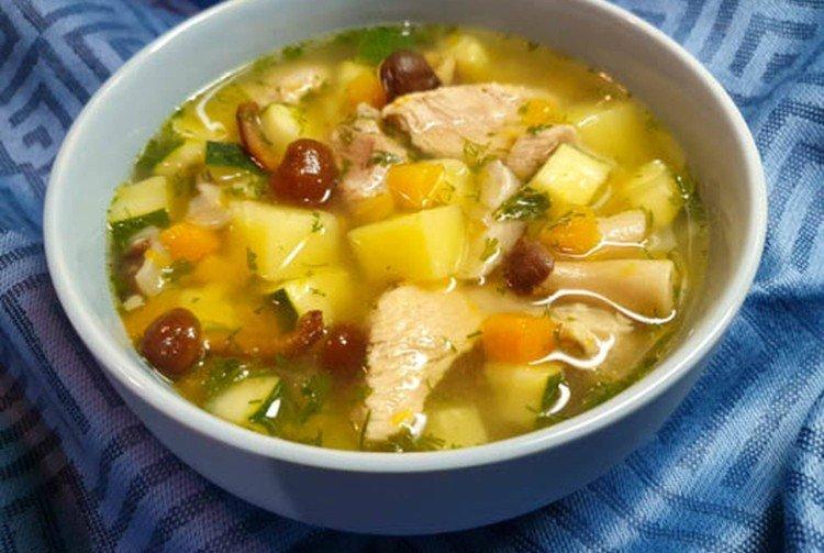 Mushroom Soup with Zucchini - Recipes