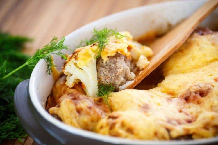 Coliflor rellena «Erizo» - Cómo cocinar coliflor recetas