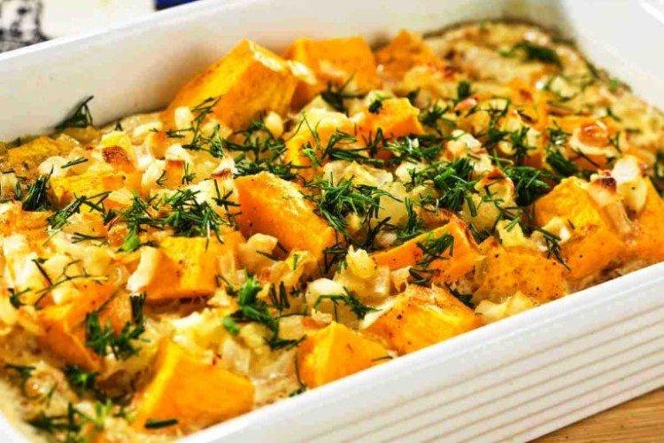Patatas con calabaza y cebolla - Recetas de patatas para Año Nuevo