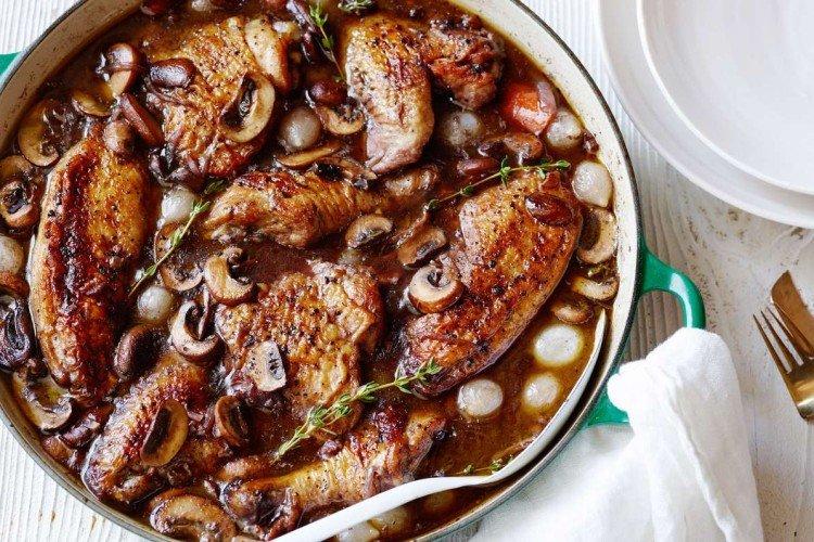 Chicken in Red Wine - How to Cook Chicken for New Year's Recipes