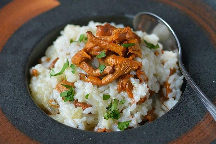 Risotto con rebozuelos - Recetas de cómo cocinar
