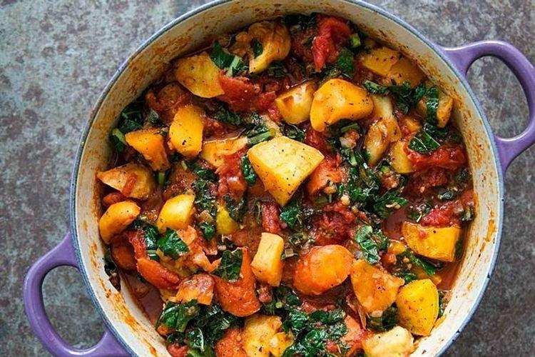 Estofado de verduras de tomate sabji - recetas