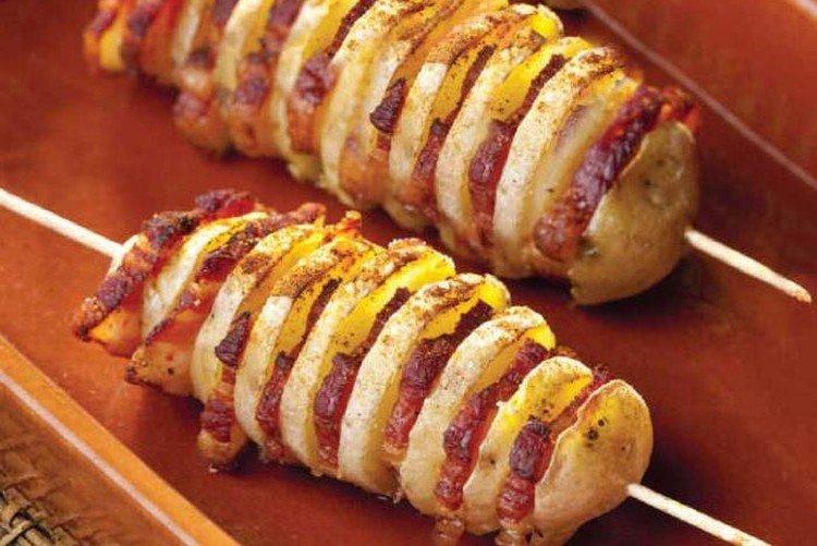 Spiral Baked Potatoes with Sausage - Recipes