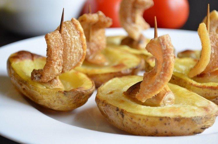 Baked Potatoes with Lard - Recipes