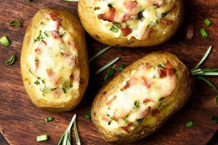 Baked Potatoes with Bacon - Recipes