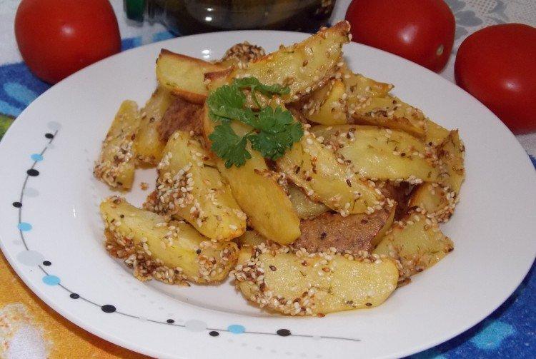 Baked Potatoes with Sesame Seeds - Recipes