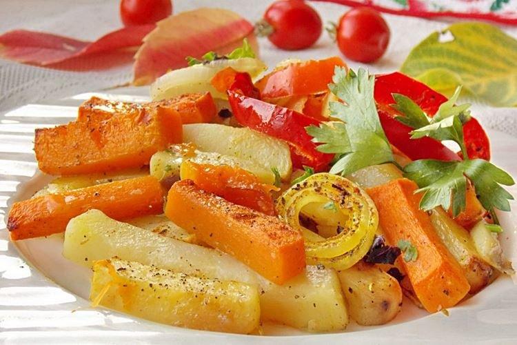 Potatoes with Mushrooms and Pumpkin in a Skillet - Recipes
