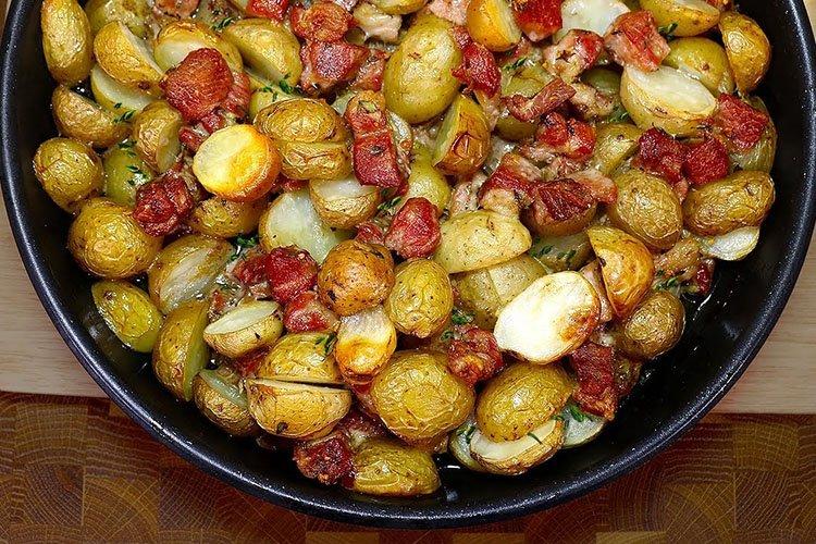 Patatas con carne en bolsa de asar al horno - recetas