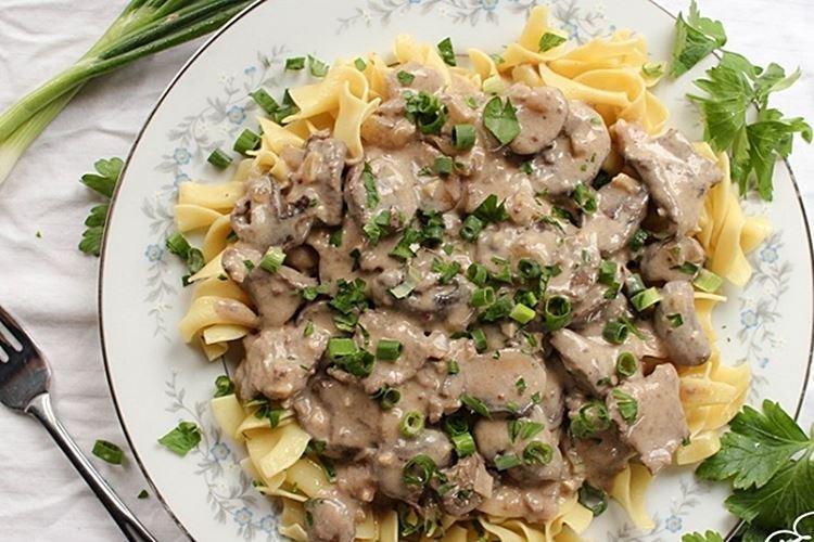 Diät-Rinder-Stroganoff - klassisches Rezept
