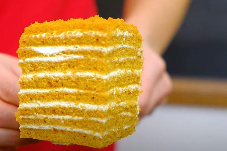Quick Medovik Without Rolling Layers - Step-by-Step Recipe with Photos