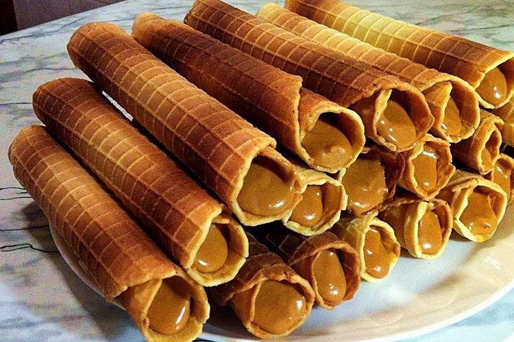Crema para barquillos con leche condensada - recetas