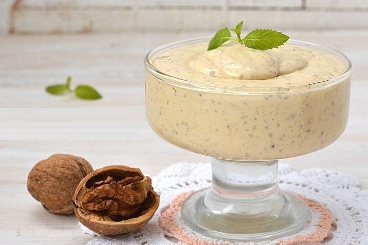 Crema de nueces para barquillos - recetas