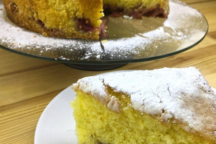 Pastel de limón con fresas - recetas