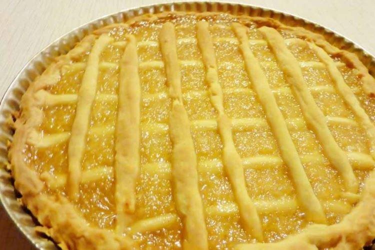 Pastel de limón abierto sin huevos - recetas