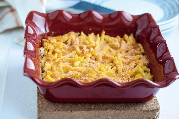 Macarrones con queso y pan rallado - recetas