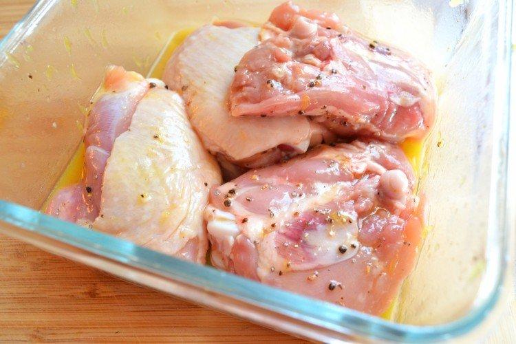 Adobo de pollo con vino blanco al horno - recetas