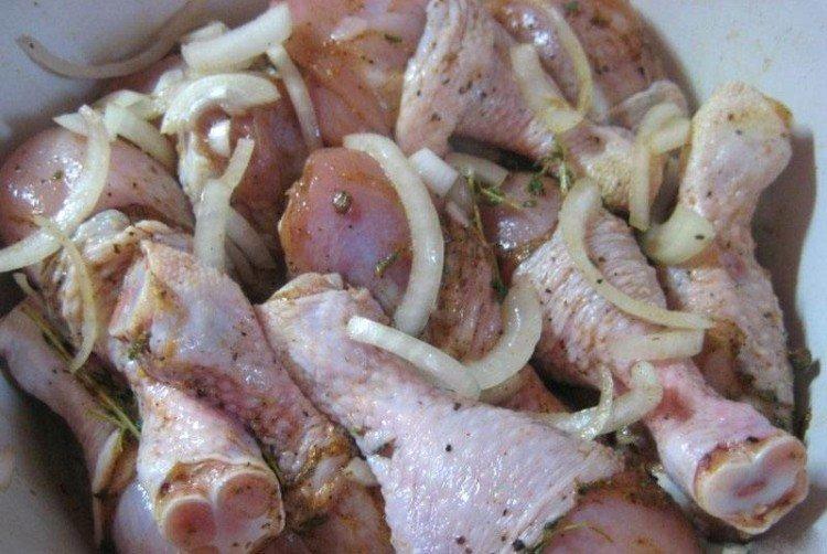 Adobo para brochetas de pollo con vinagre - recetas