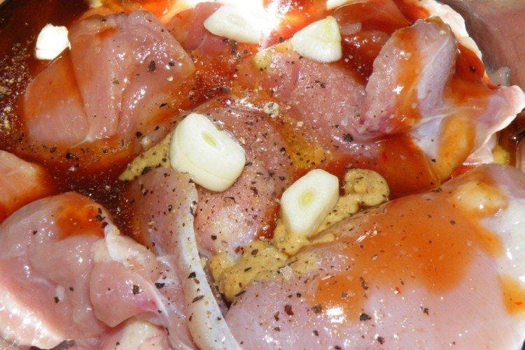 Adobo para brochetas de pollo con miel - recetas