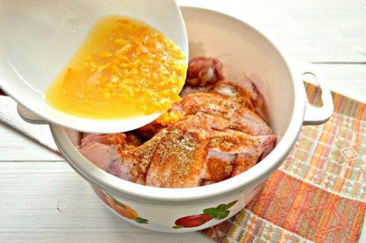 Adobo para brochetas de pollo con naranjas - recetas